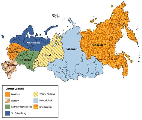 MAP of Russia on the Map of Europe with different industries represented